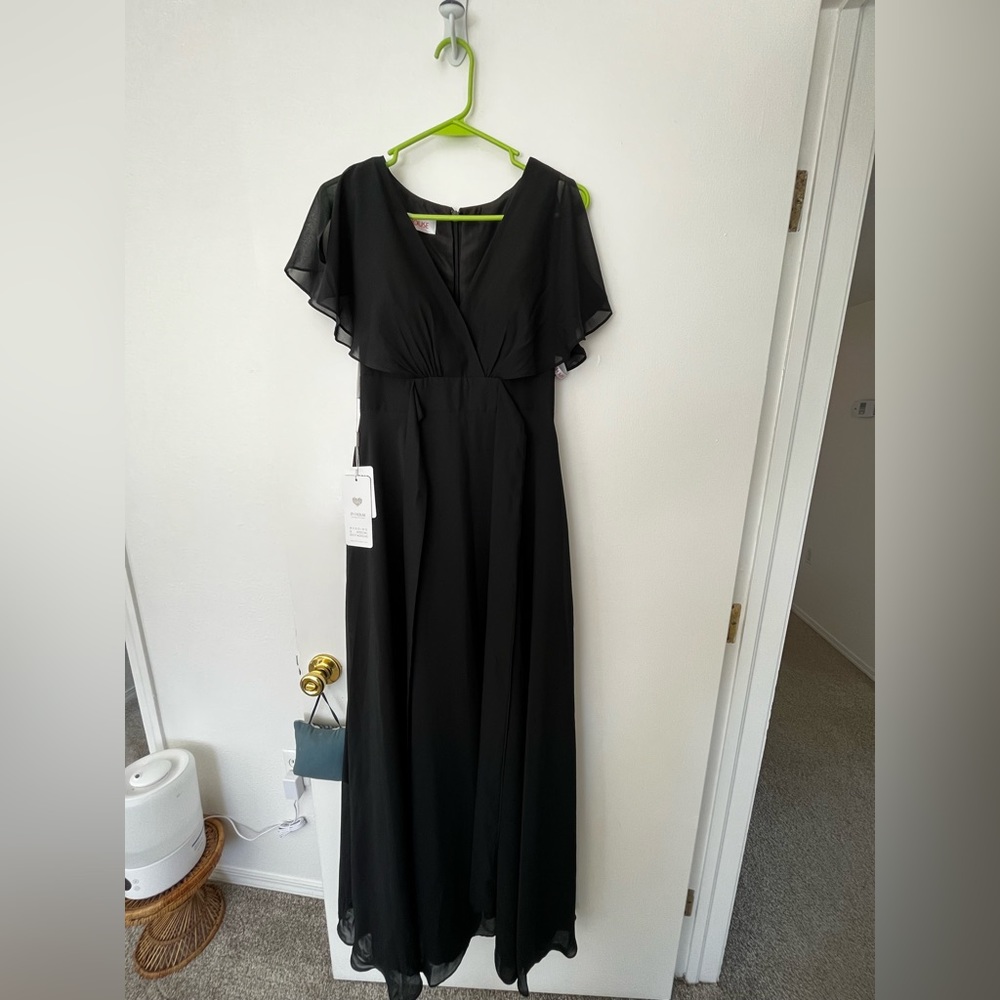 Brand new black formal dress for weddings or special occasions.